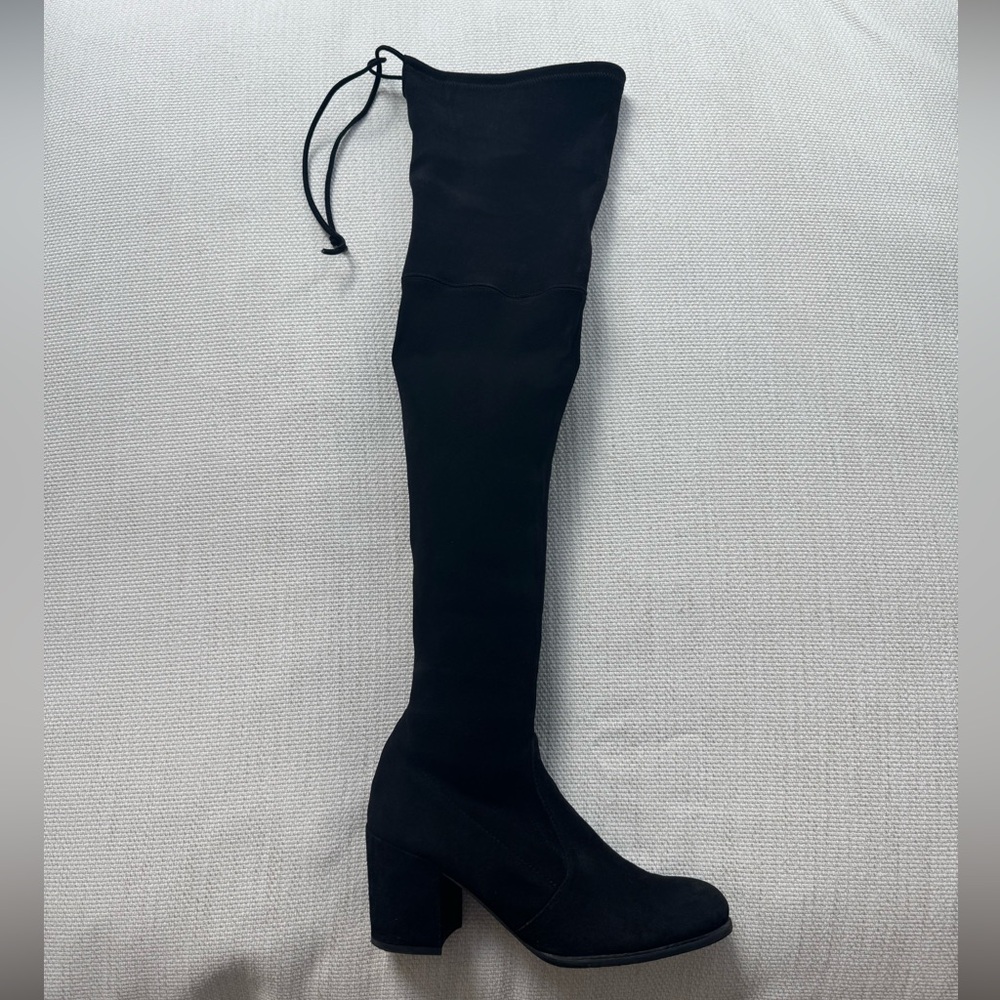 Stuart Weitzman Black Suede Tieland Boots